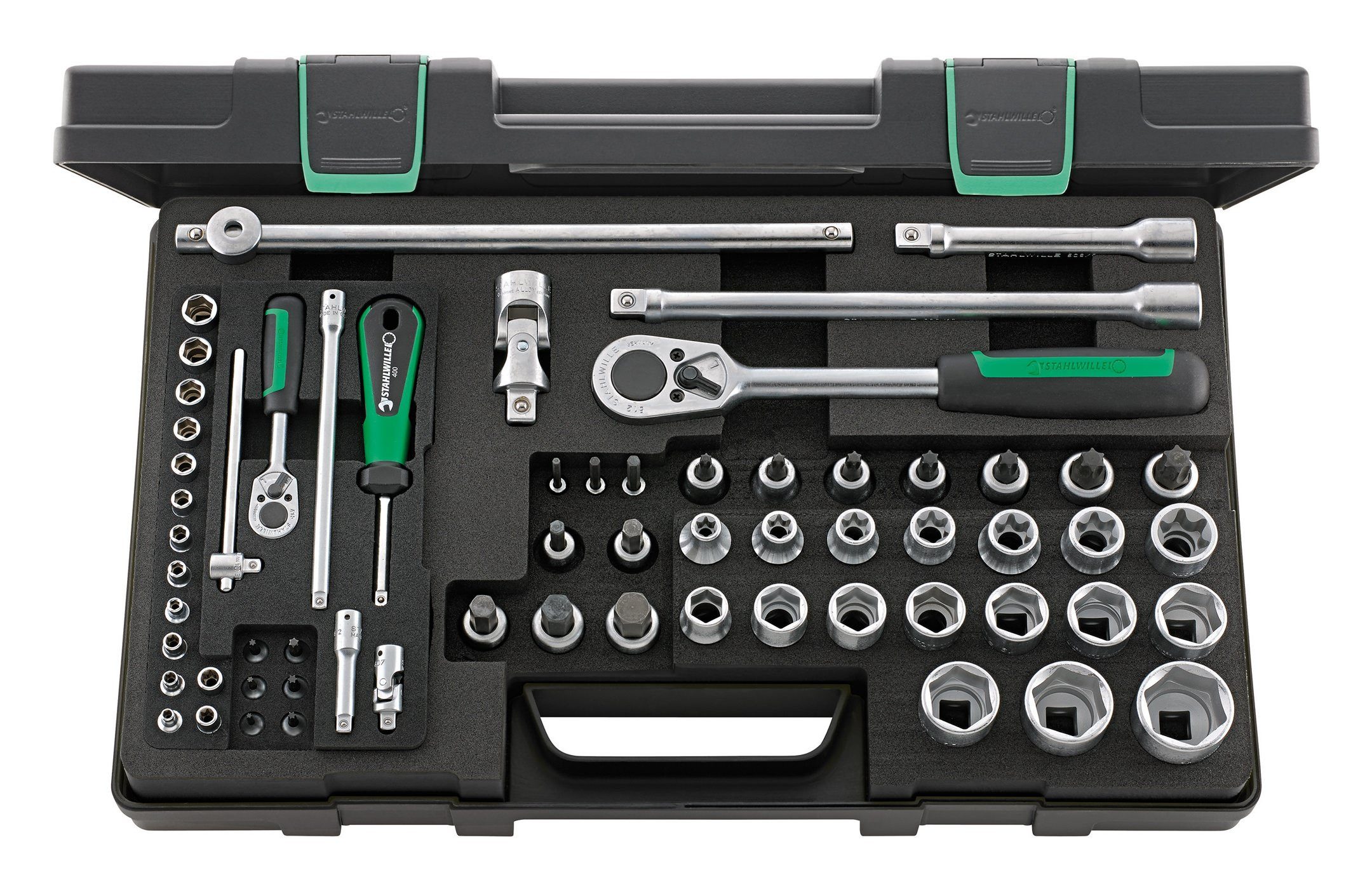 Stahlwille Steckschlüssel (63 St), Garnitur 1/4"+1/2" 63tlg. Torx