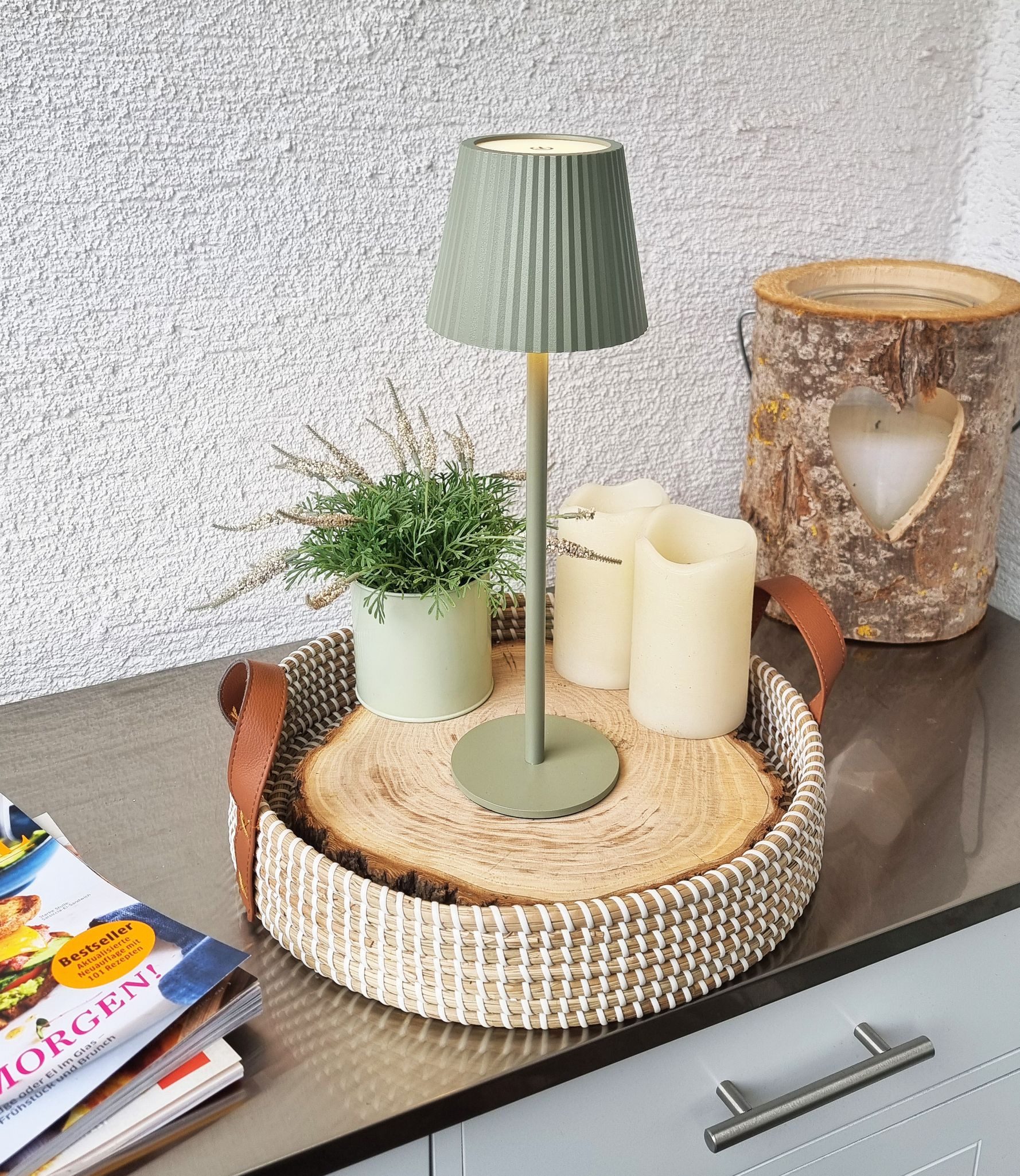 Coen Bakker Deco BV LED Tischleuchte Touch Tischlampe Dimmbar Akku In-/Outd günstig online kaufen