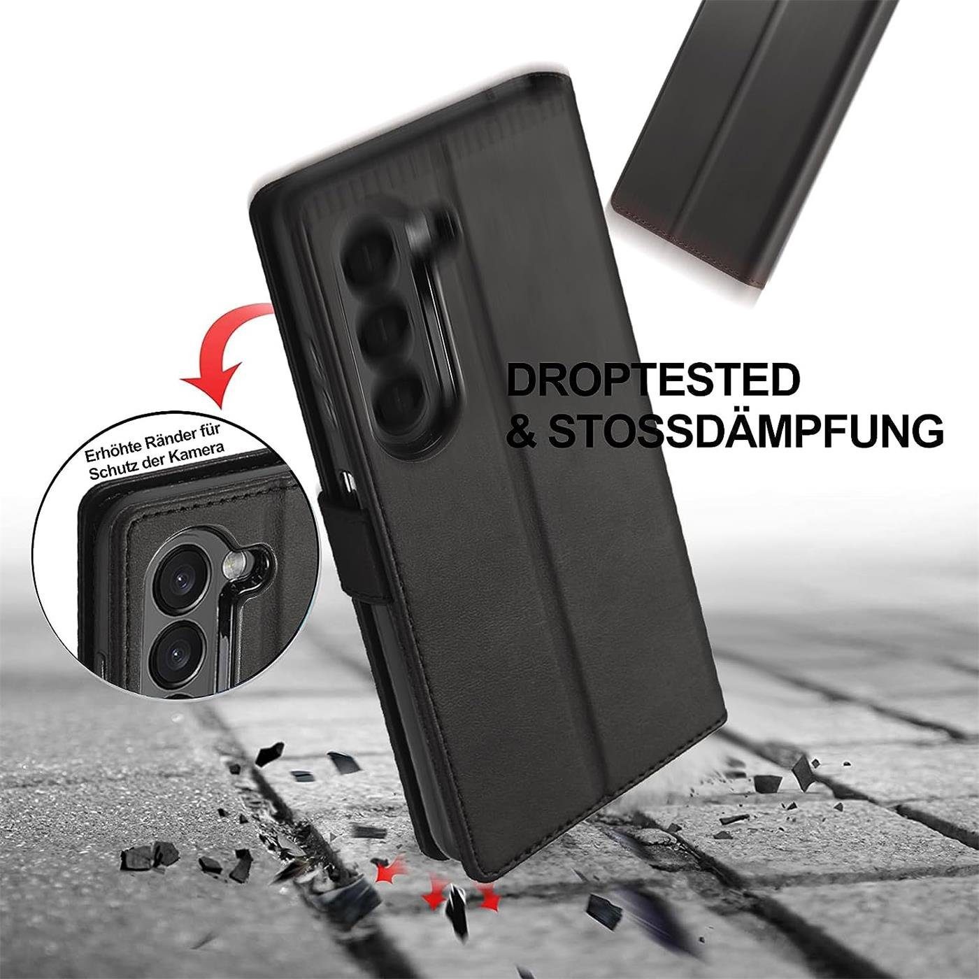 CoolGadget Handyhülle Wallet Klapp Tasche Book Case für Honor Magic V2 7,92 Zoll, Hülle Klapphülle Flip Cover Etui Schutzhülle