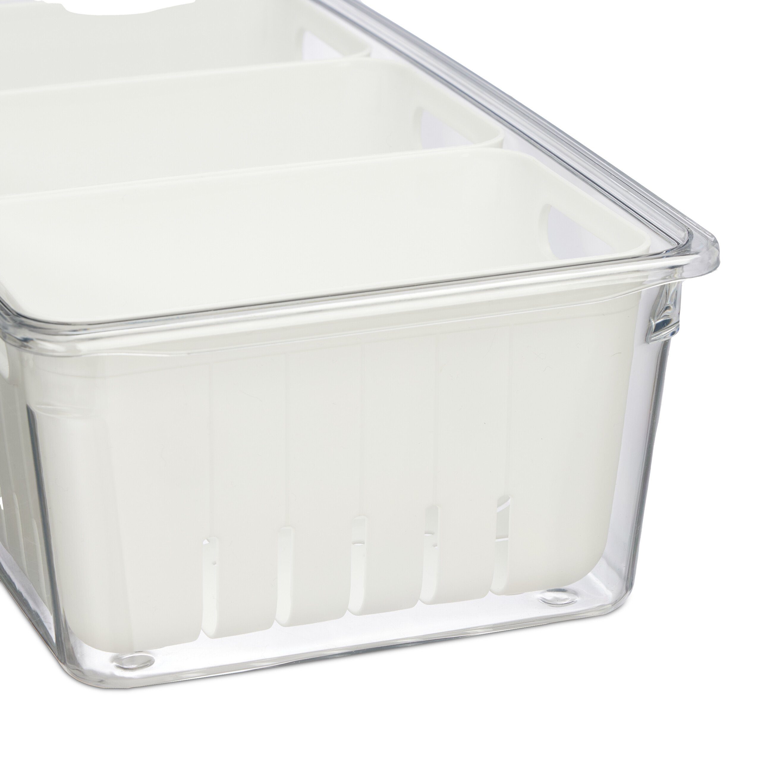 Kunststoff Kühlschrank Frischhaltedose Set, Organizer relaxdays 4er