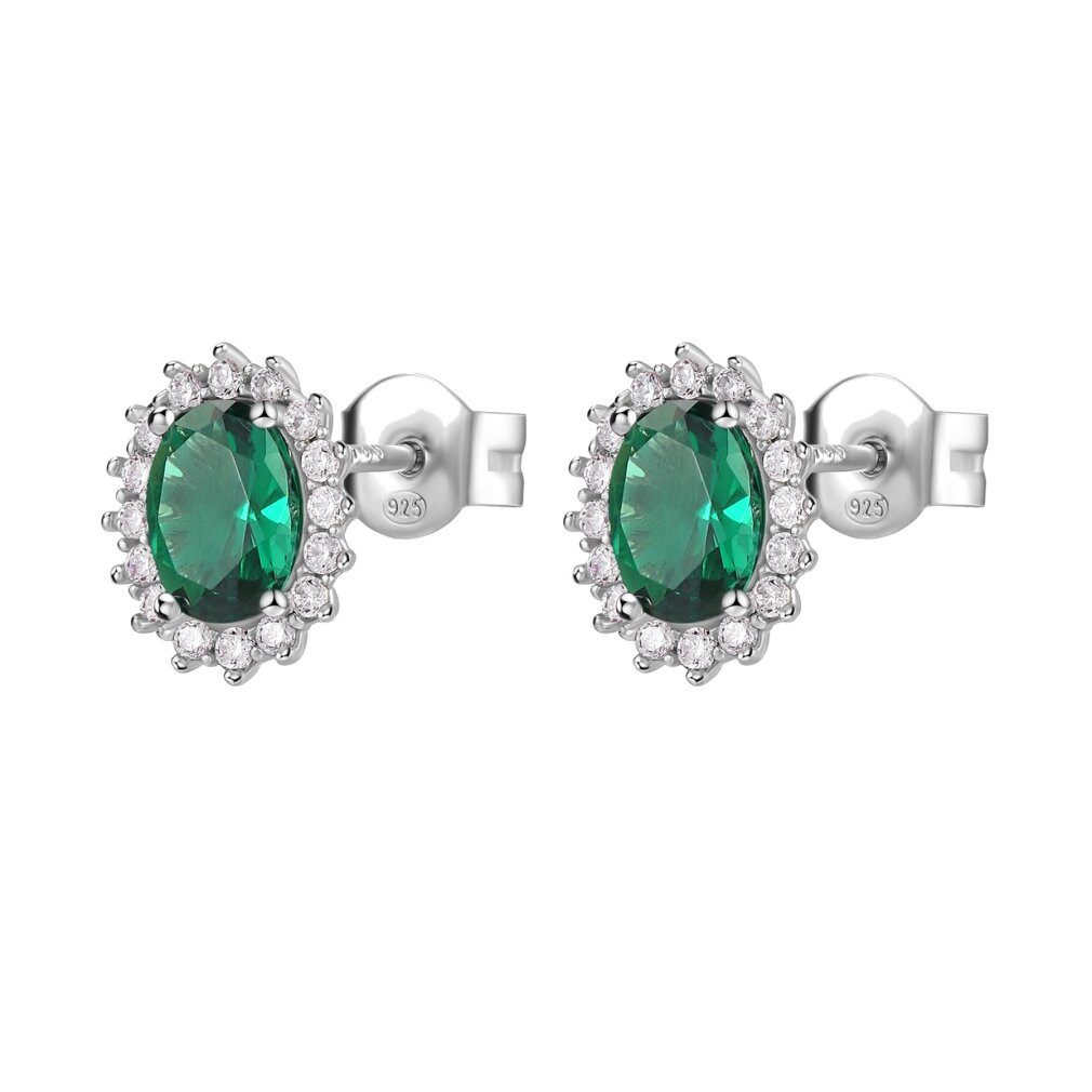 Brosway Ohrring-Set Elegante Silberohrringe Fancy Life Grün FLG14