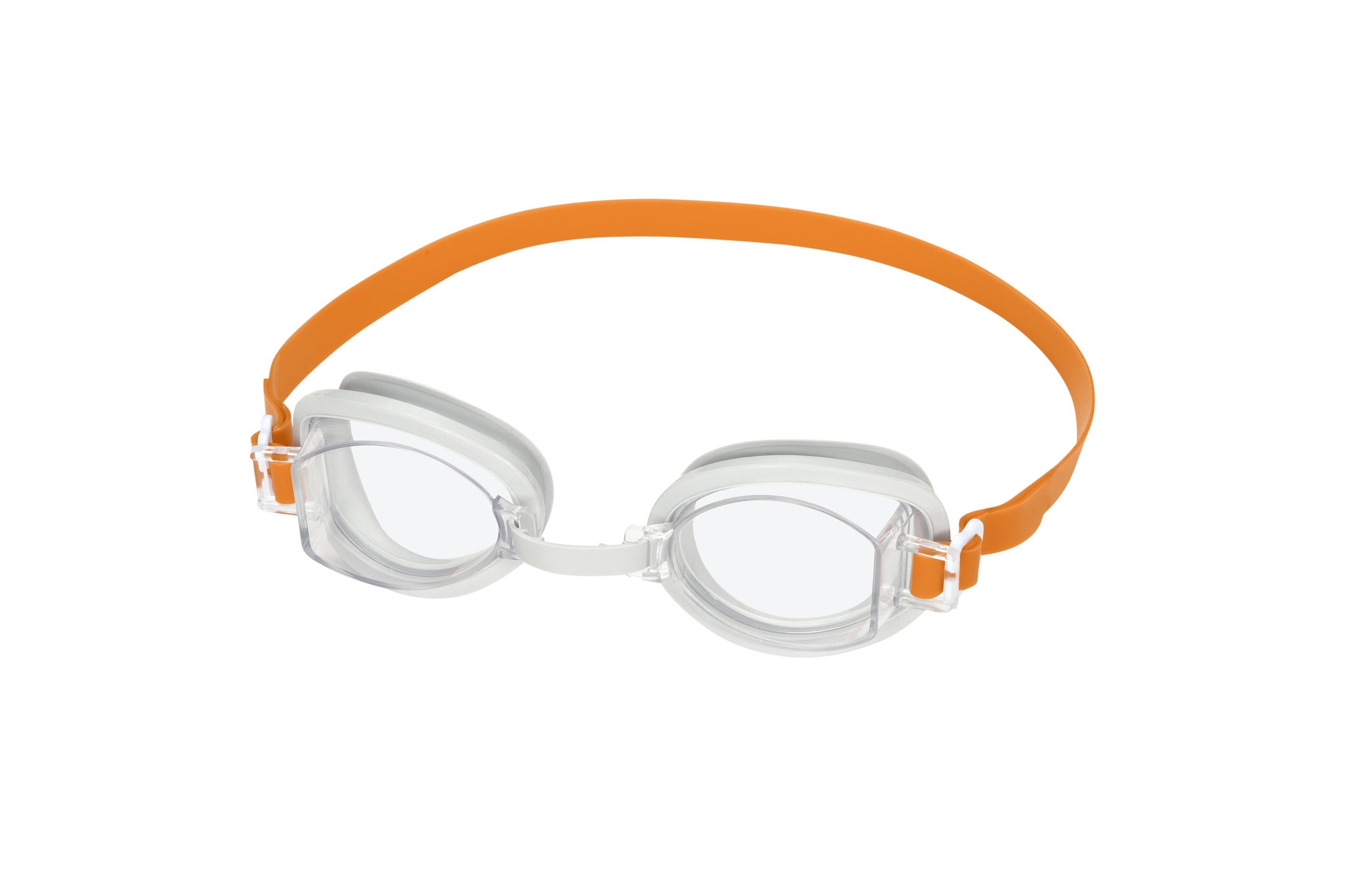 Bestway Schwimmbrille Aqua Burst Essential™ Schwimmbrille ab 14 Jahren, (Packung, Verstellbares Silikon-Kopfband), 100% latexfrei