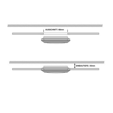 etc-shop LED Einbaustrahler, Leuchtmittel inklusive, Warmweiß, 2er Set LED Einbau Leuchten ALU Decken Spot Strahler DIMMBAR Schlaf