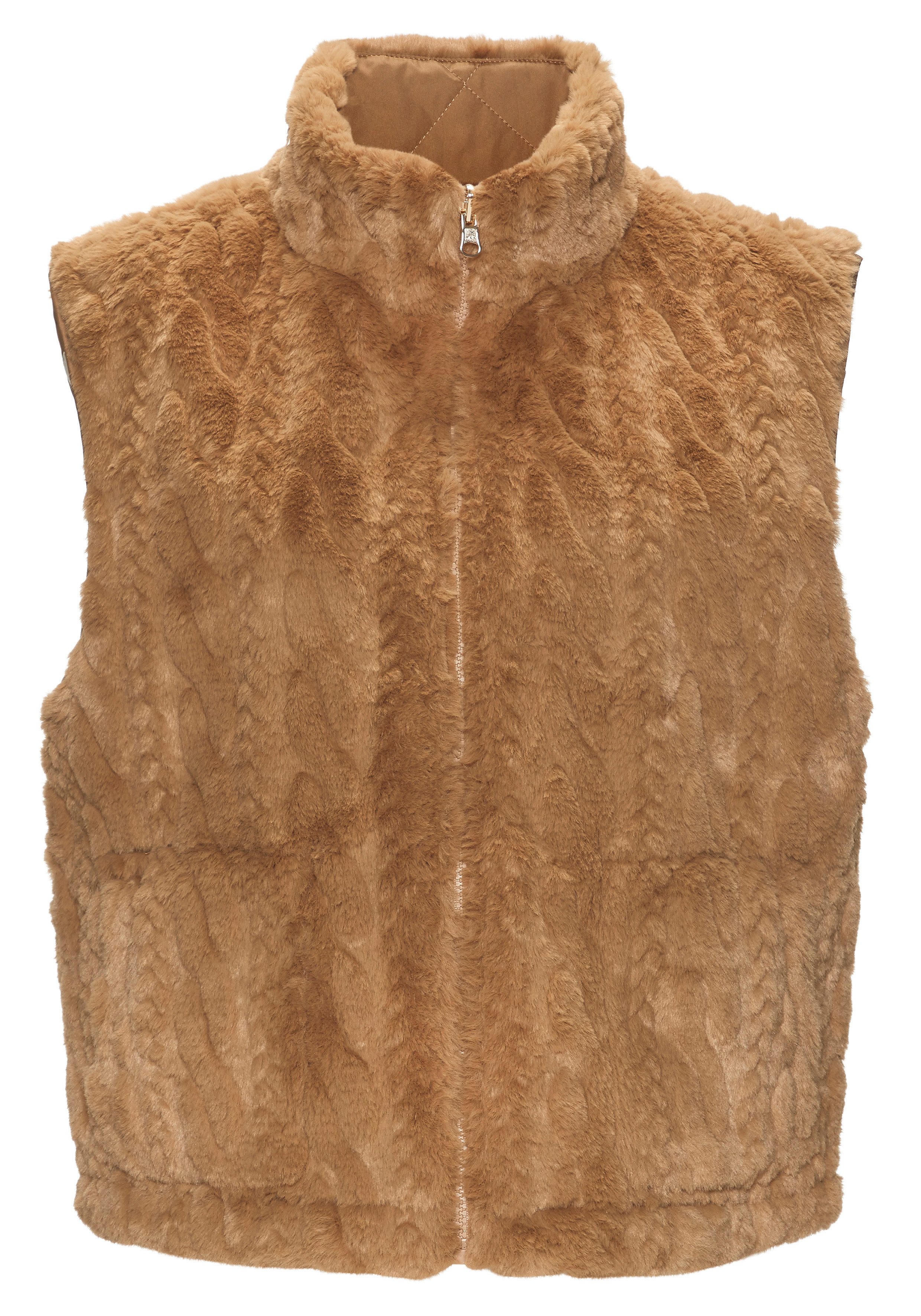LASCANA Wendeweste, wendbare Steppweste mit flauschigem Fellimitat. € 99,99