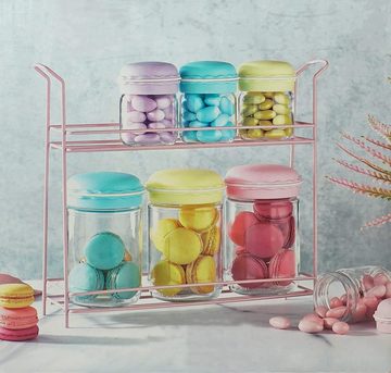 Lashuma Aufbewahrungsdose Bunt (Set, 7 St), Vorratsdosen Glas, Gewürzdosen für die Küche