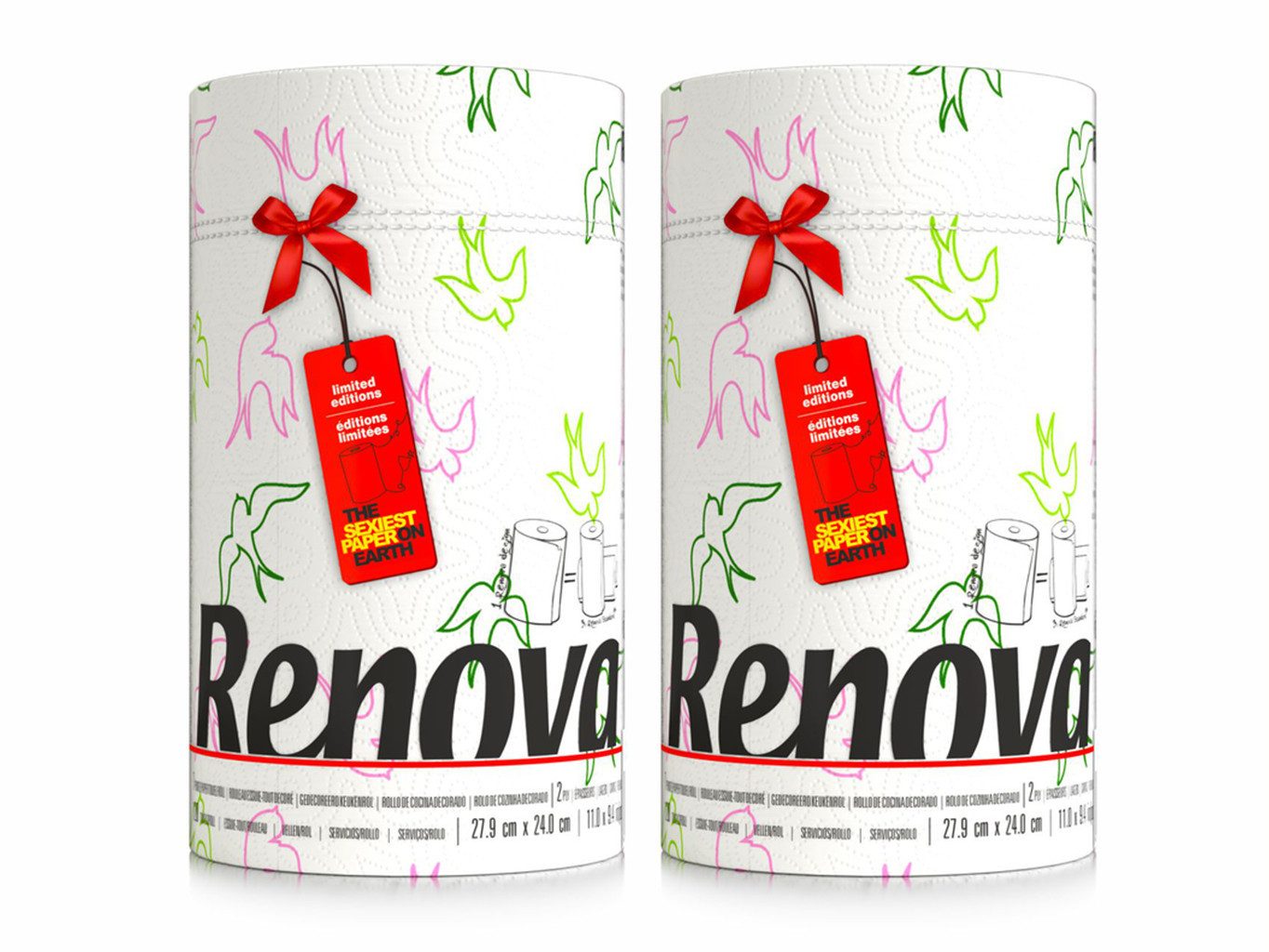 Renova Papierküchenrolle Maxi Frühlings Edition (Packung 2-St), bedruckt