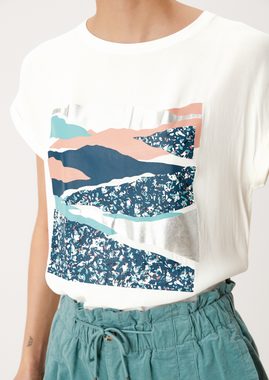 s.Oliver Shirttop T-Shirt im Materialmix Artwork