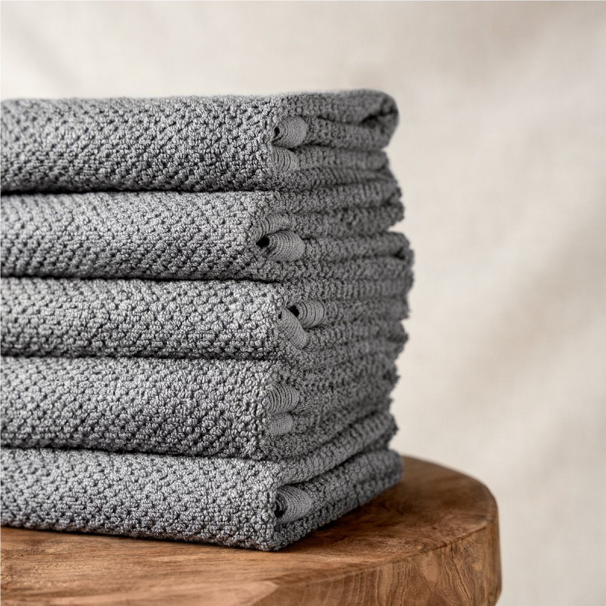 Kushel Handtücher The Daily Set, Grey schnell, weich, umweltfreundlich, bleibt Foggy trocknet fair hergestellt