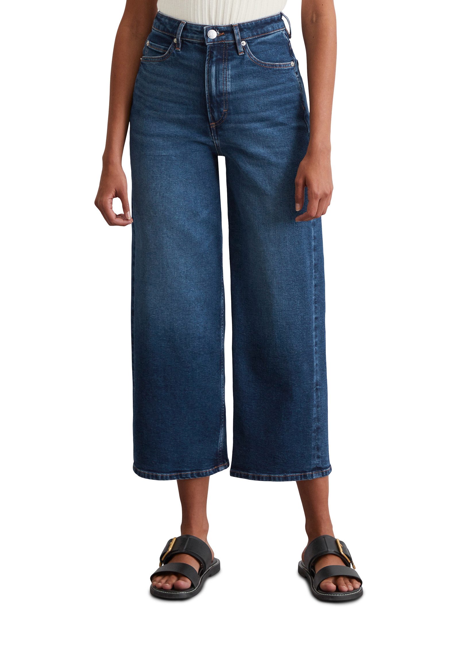 Marc O'Polo Weite Jeans aus Organic-Cotton-Mix-Stretch günstig online kaufen