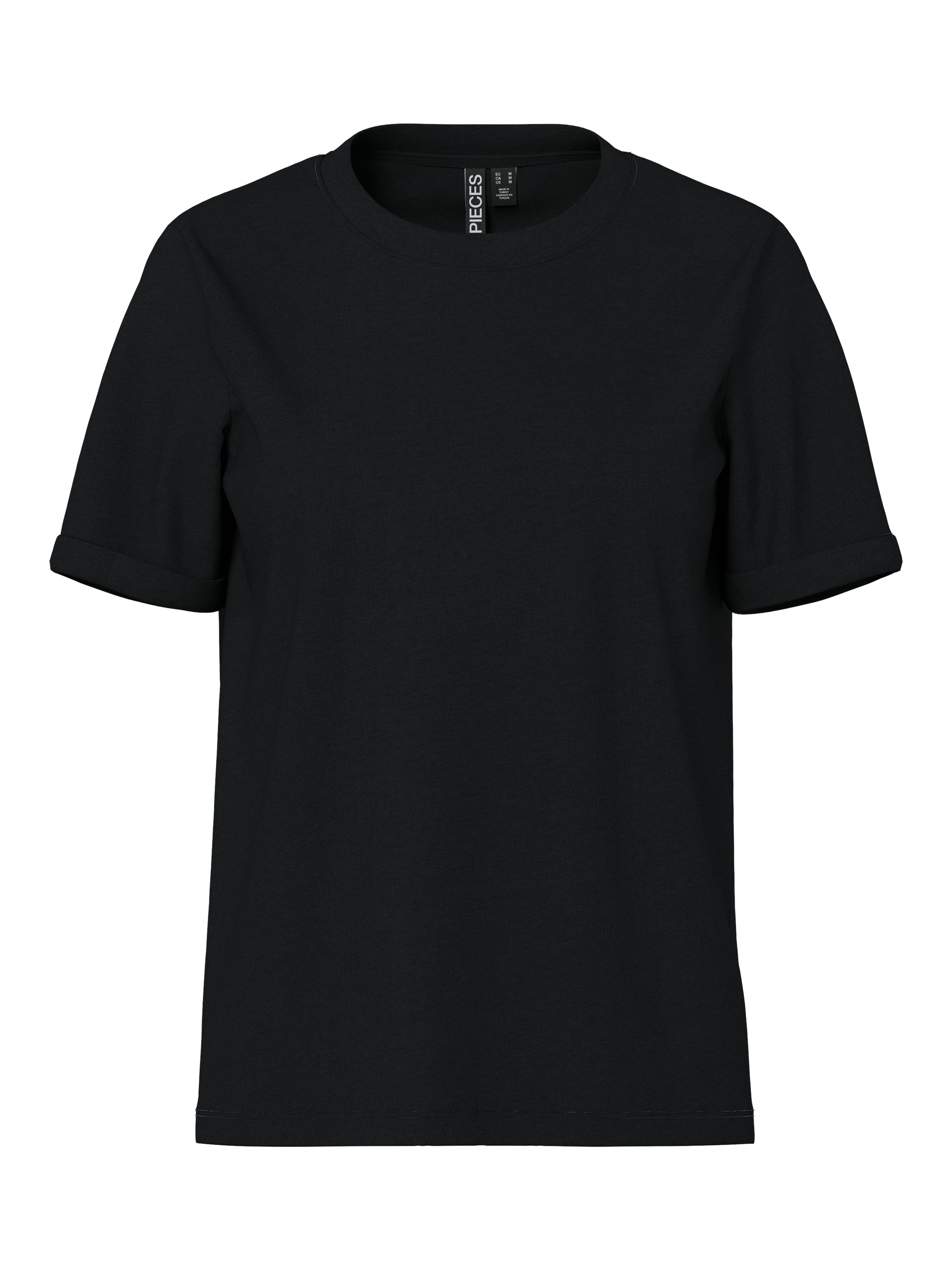pieces Rundhalsshirt PCRIA SS FOLD UP SOLID TEE NOOS BC