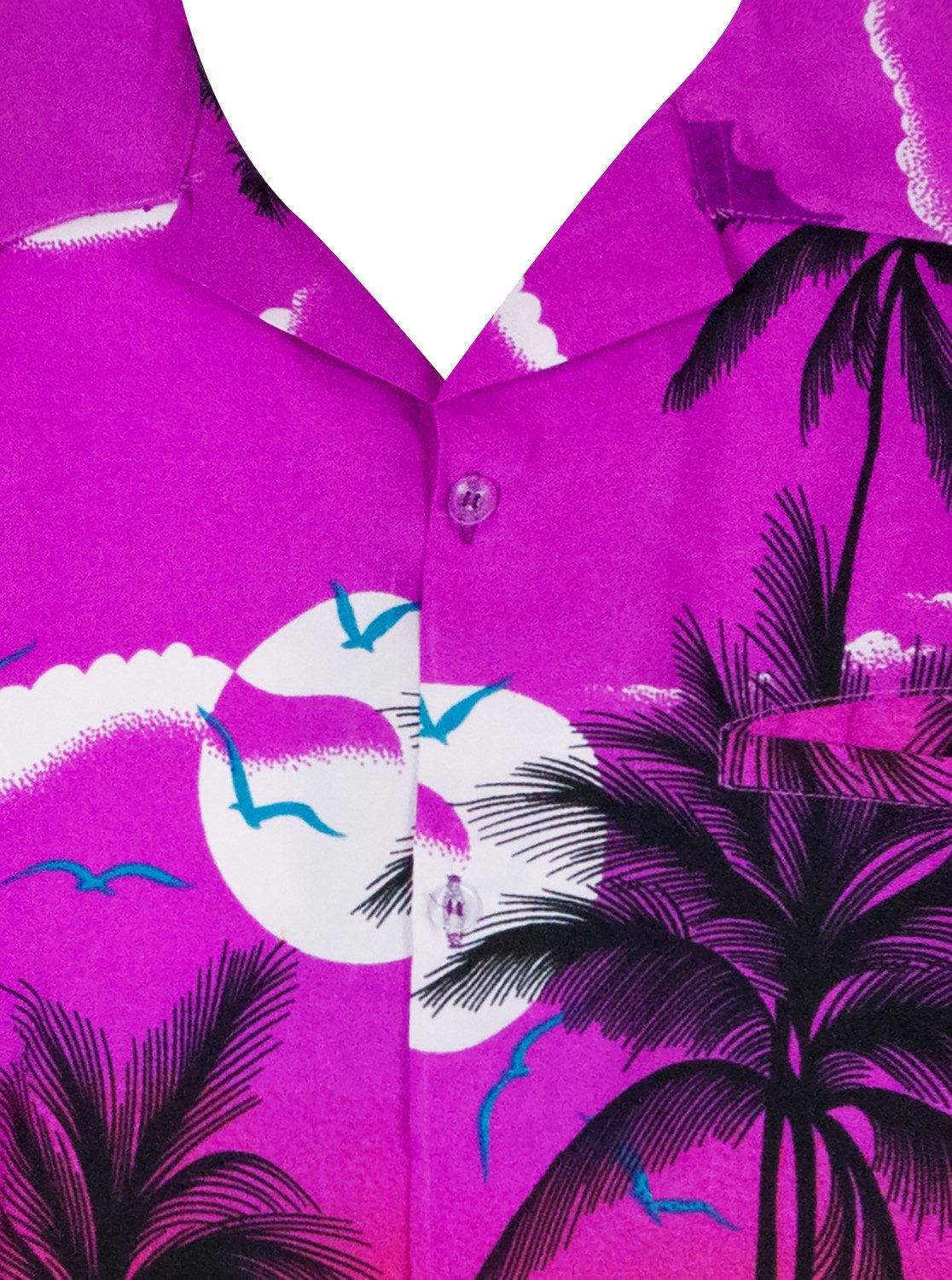 King Kameha Hawaiihemd "Beach" Funky Hawaii-Hemd Herren Kurzarm Front-Tasche Stylish – Bild 5 von 5