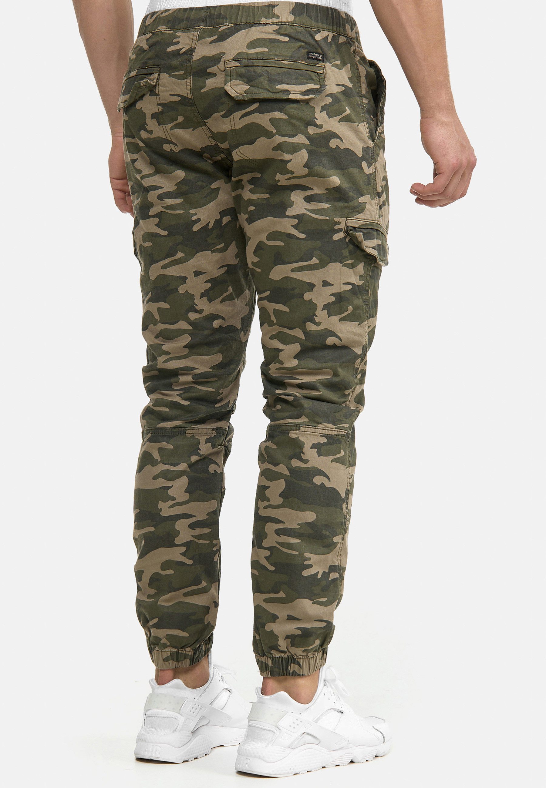 Indicode Cargohose Herren Levy Jogger-Pant mit elastischem Bund und Kordelzug