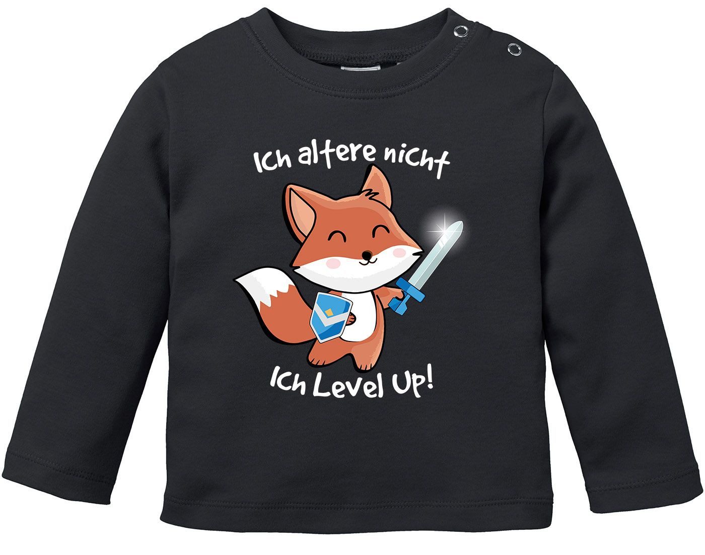 Rundhalsshirt Baby Langarm-Shirt Gaming mit Spruch lustig Fuchs Ich altere nicht