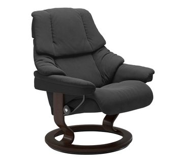 Stressless® Relaxsessel Reno (Set, Relaxsessel mit Hocker), mit Hocker, mit Classic Base, Größe S, M & L, Gestell Braun