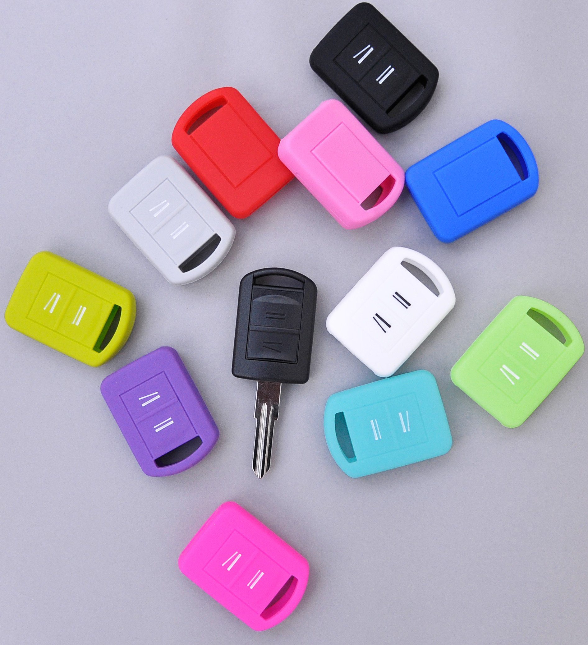 mt-key Schlüsseltasche TwinTop Combo Softcase Tigra C Corsa Schutzhülle C Opel Meriva Pink, für A Autoschlüssel Silikon