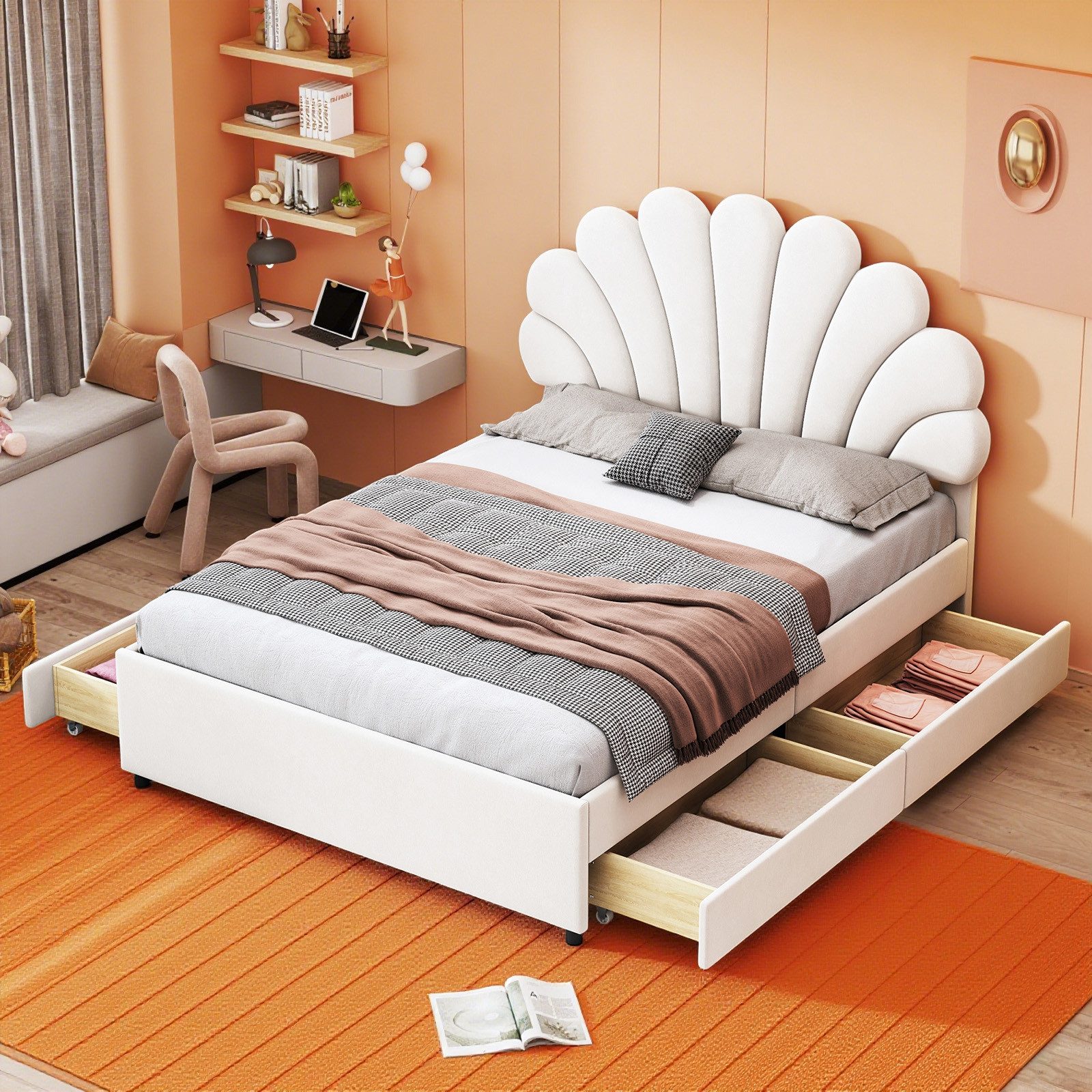 MODFU Polsterbett Funktionsbett (mit Lattenrost & günstig online kaufen