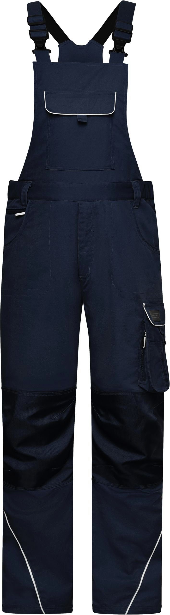 James & Nicholson Arbeitslatzhose Workwear Latzhose -Solid- Lang FaS50879L Navy