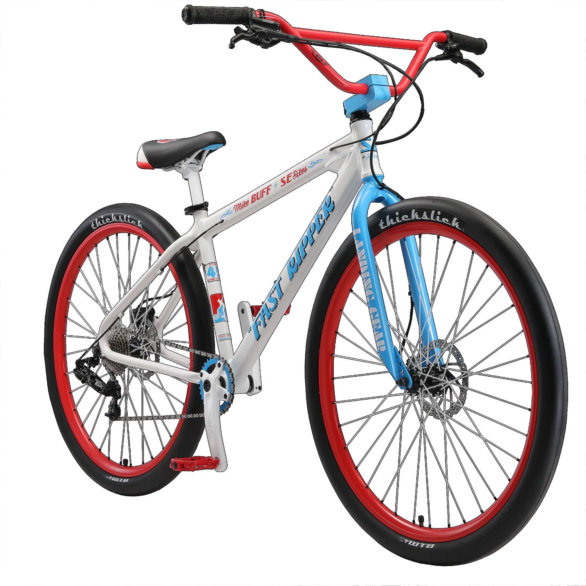 SE Bikes Mountainbike Mike Buff Fast Ripper, 10 Gang SRAM GX Schaltwerk, Kettenschaltung, Wheelie Bike 29 Zoll Fahrrad für Erwachsene und Jugendliche ab 165 cm