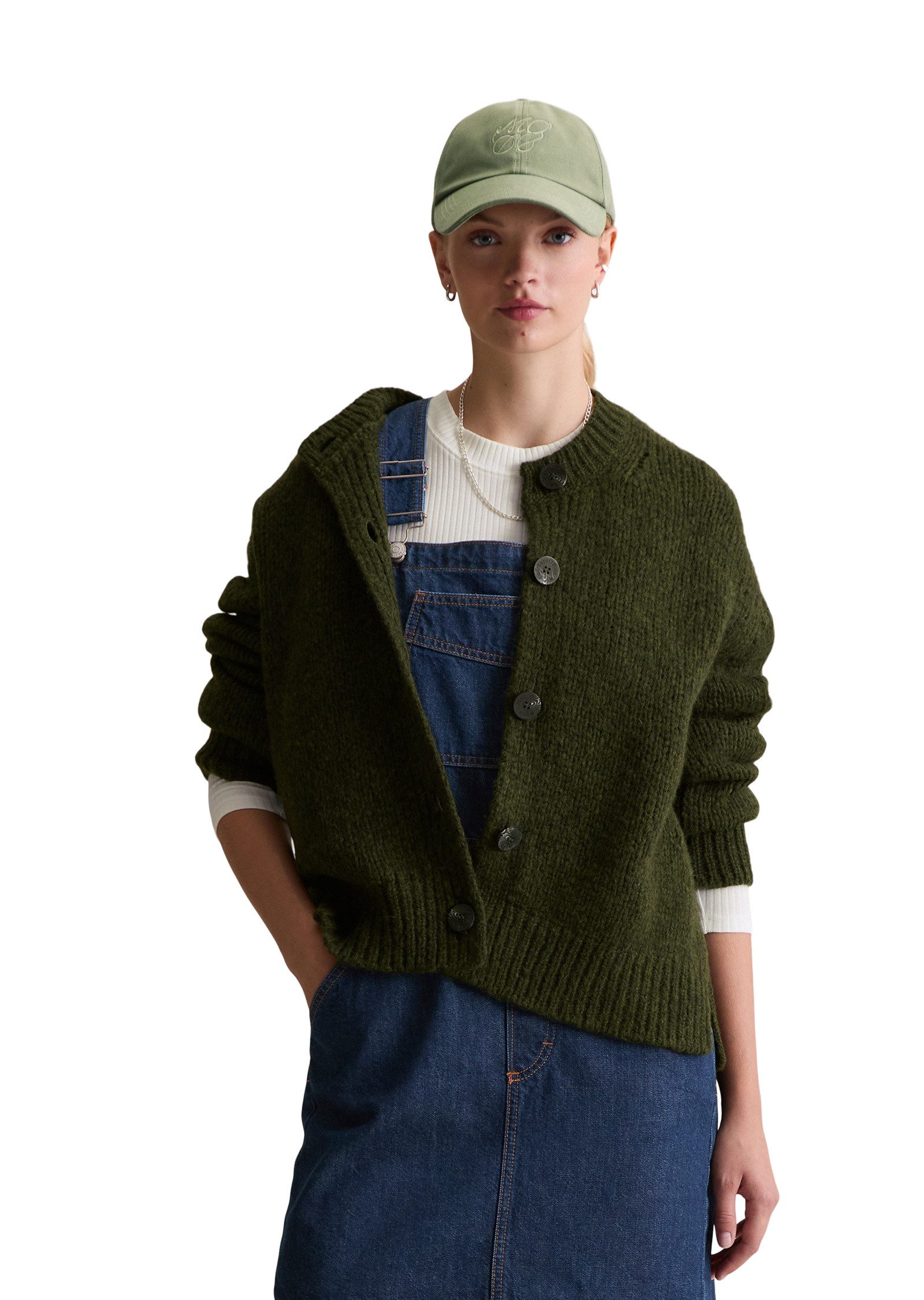 Marc O'Polo DENIM Cardigan aus kuscheligem Schurwolle-Alpaka-Mix günstig online kaufen