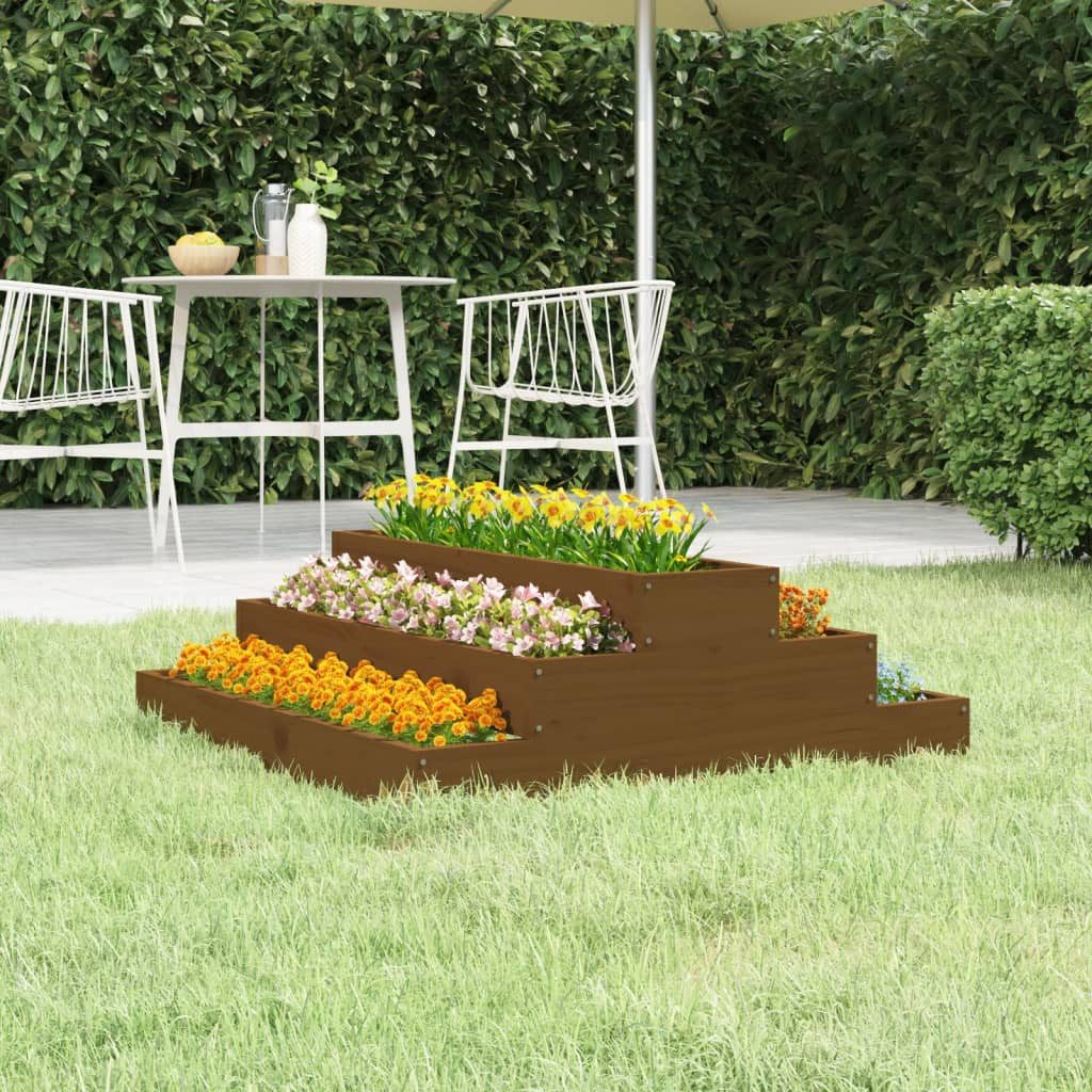 vidaXL Pflanzkübel 80 x 80 x 27 cm Pflanzkübel Blumenkübel Pflanzcontainer Pflanzgefäße H