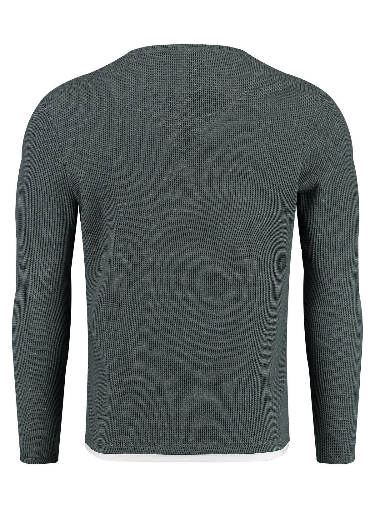 Key Largo Strickpullover Stefano für Herren double Layer Look einfarbig kör günstig online kaufen