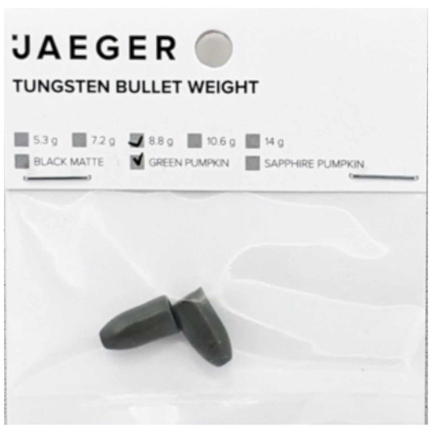 Jaeger Patronenblei Jaeger Fishing Green Pumpkin Tungsten Bullet Weight - Bulletgewichte
