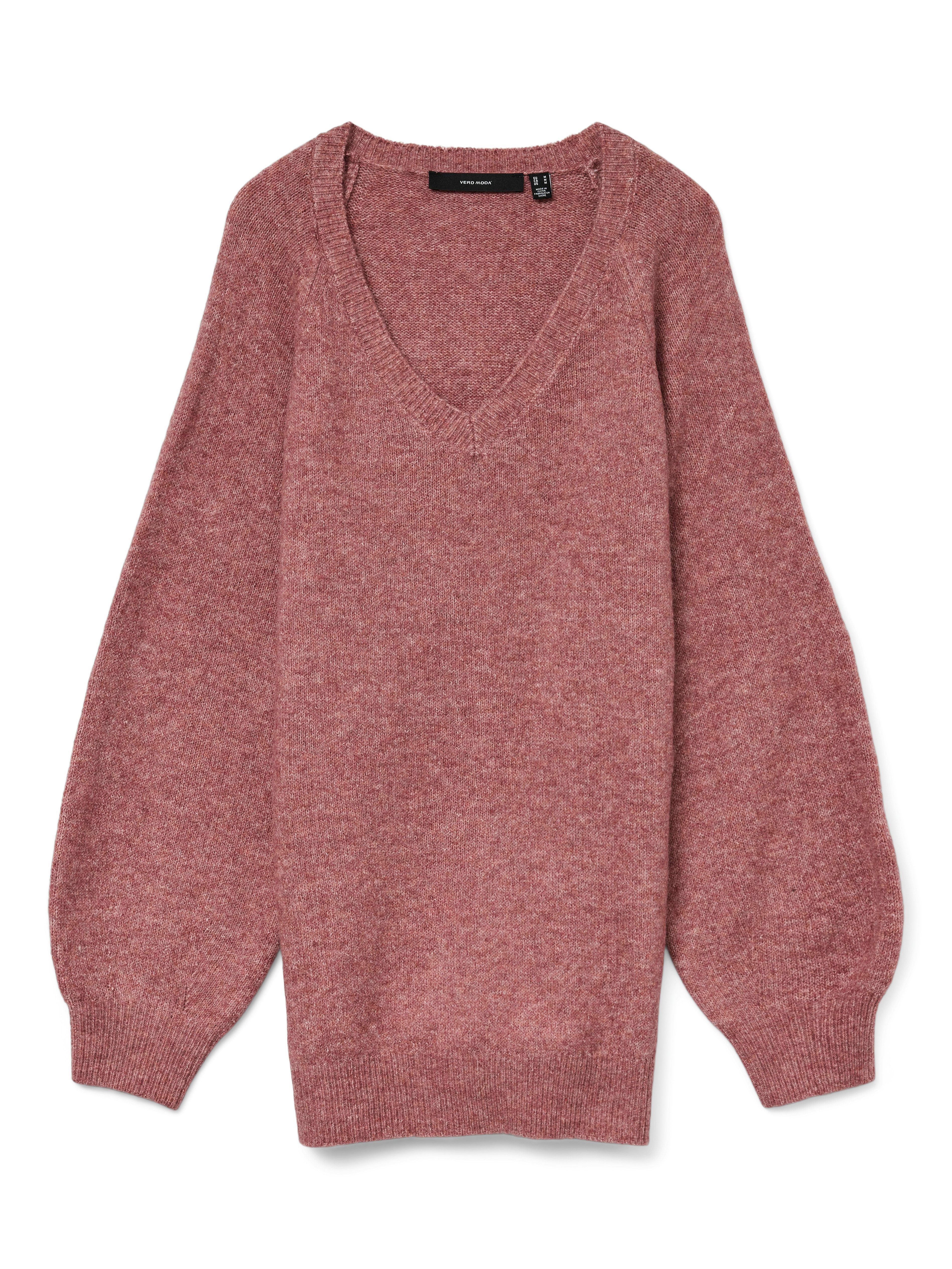 Vero Moda V-Ausschnitt-Pullover VMLEAF LS LONG günstig online kaufen