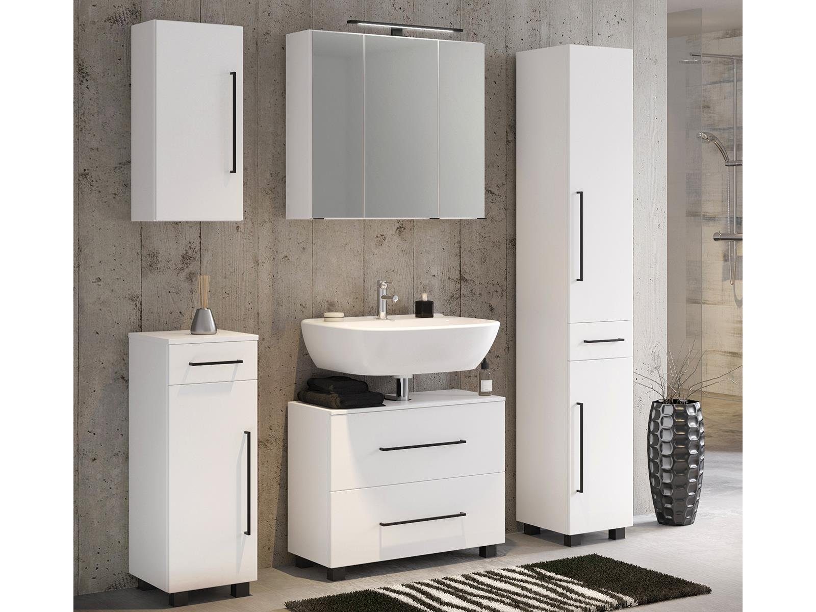 möbelando Badezimmer-Set Luzern, (5-St), 160 x 180 x 35 cm (B/H/T)