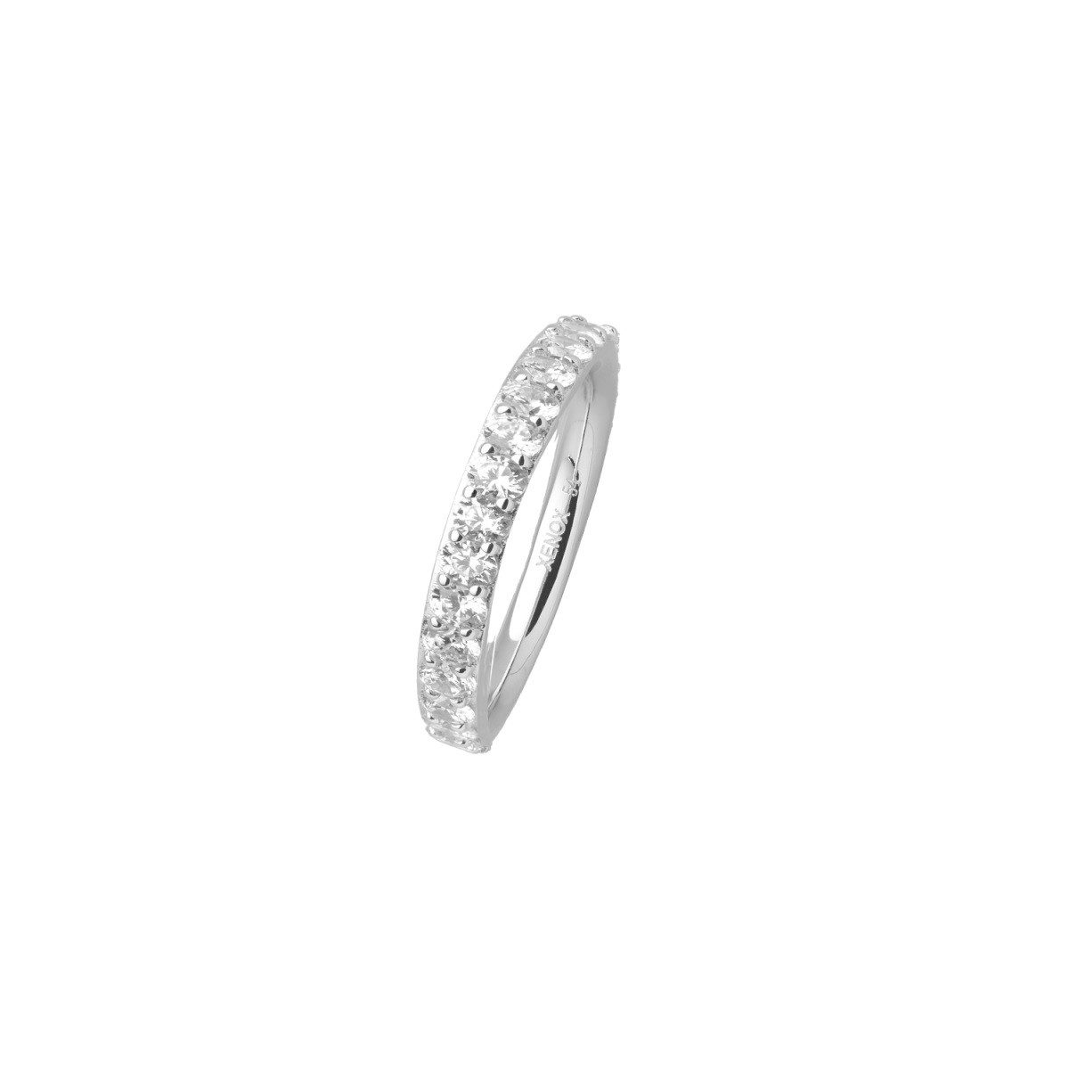 XENOX Silberring Ring Damen Klassik Krappe Zirkonia Sterlingsilber XS7390 Gr. 54