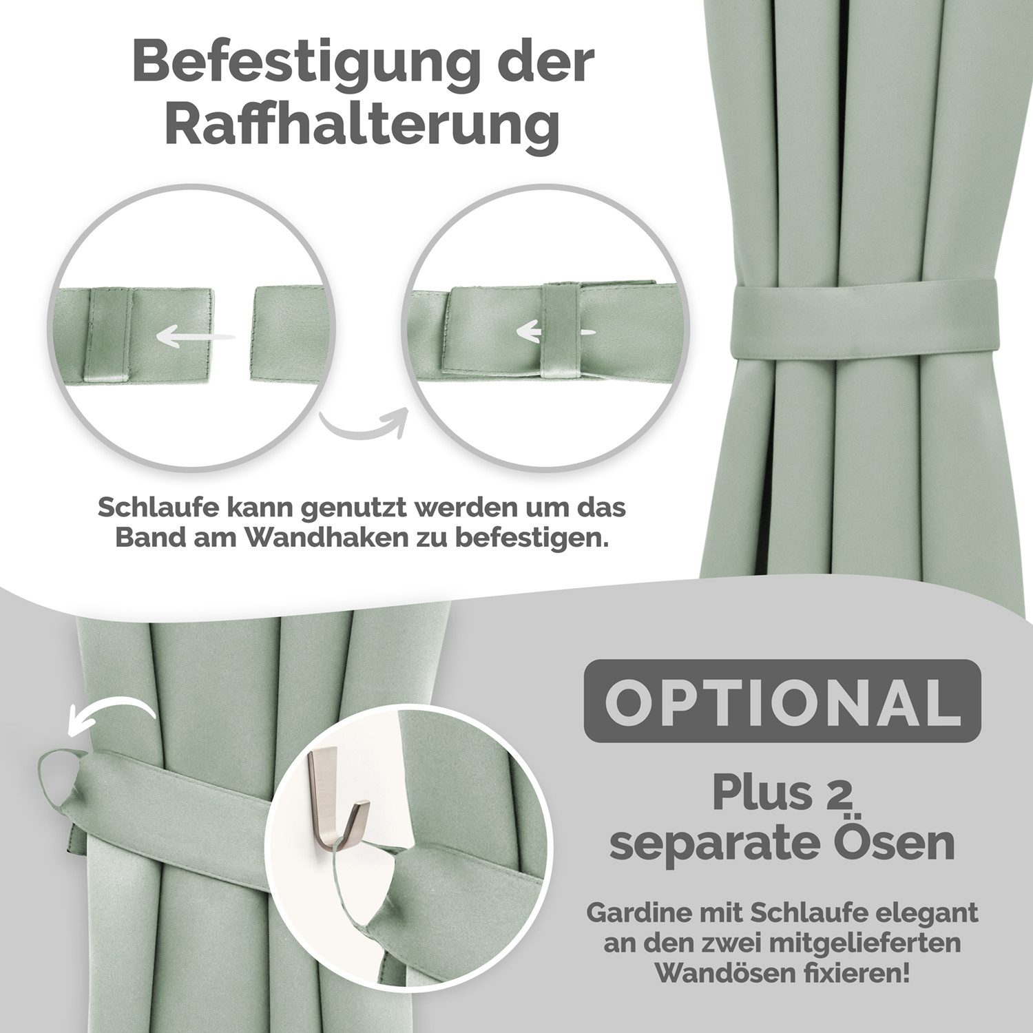 Blumtal Raffhalter Raffhalter für Vorhänge 2er-Set, Raffhalterung in 72x5 cm, Gardinen, Dekoschals, Gardinenschienen, Vorhänge, Schiebegardinen, für Stoffe und Vorhänge, einfache Befestigung und Dekoration