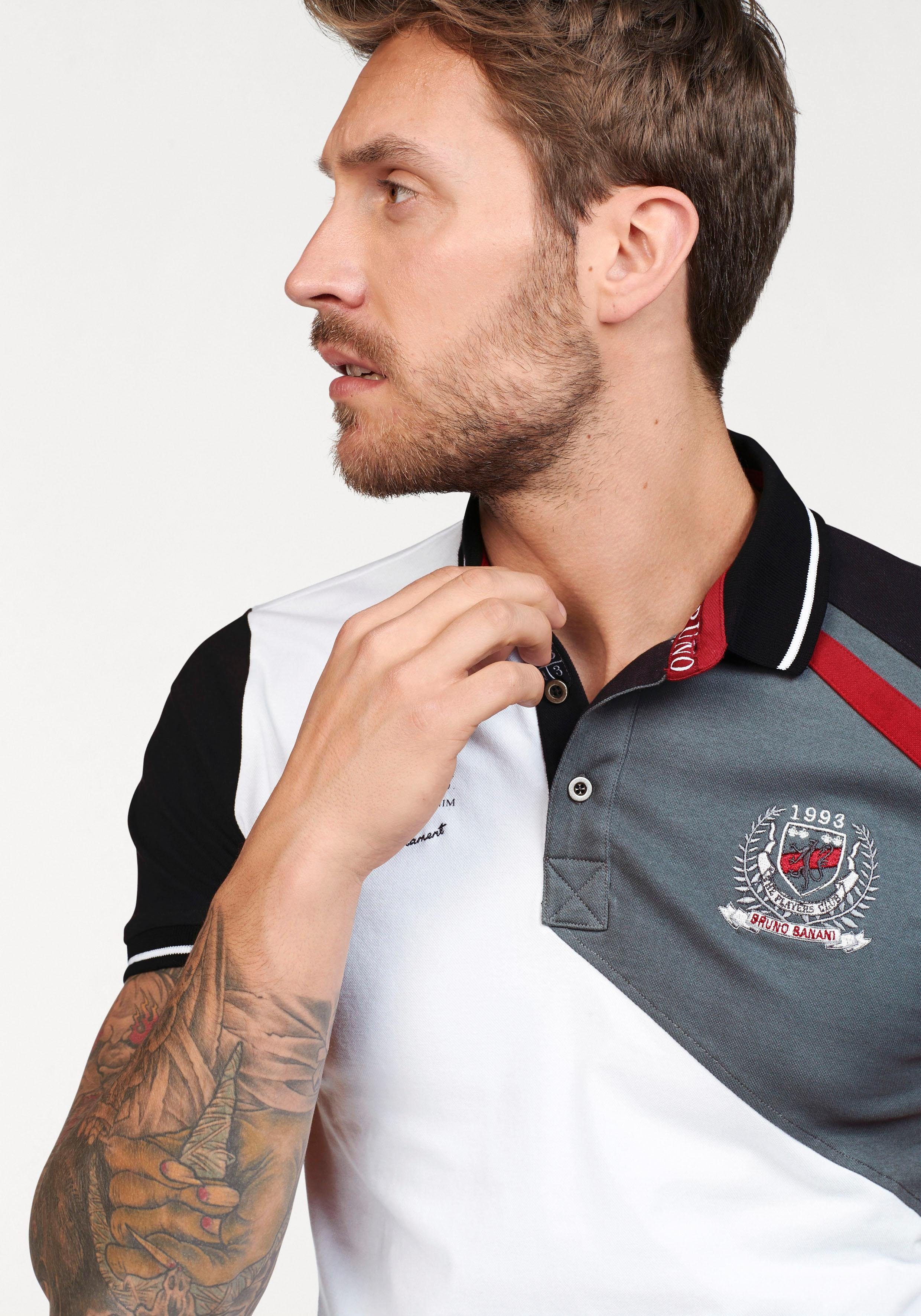 Bruno Banani Poloshirt Kurzarm, körpernahe Passform, unifarben, mit Polokragen