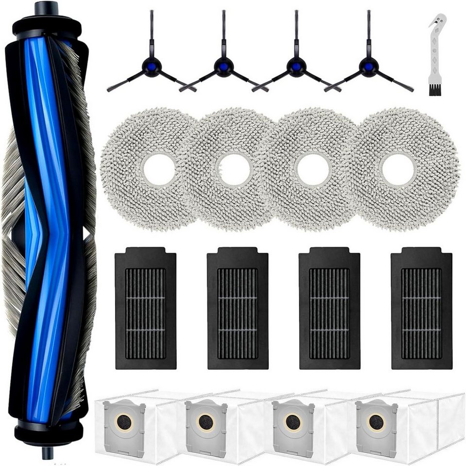 FELIXLEO Gardinenbefestigungen Ersatzteile 18tlg. Zubehör für Ecovacs Deebot T50 Omni Pro Gen2 Bürsten Filter, (1-St)