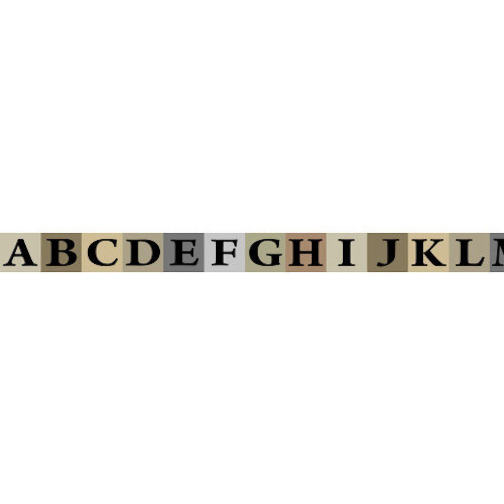 URSUS Klebeband Masking Tape 'Vintage Alphabet', 1 Rolle, 15mm x 1
