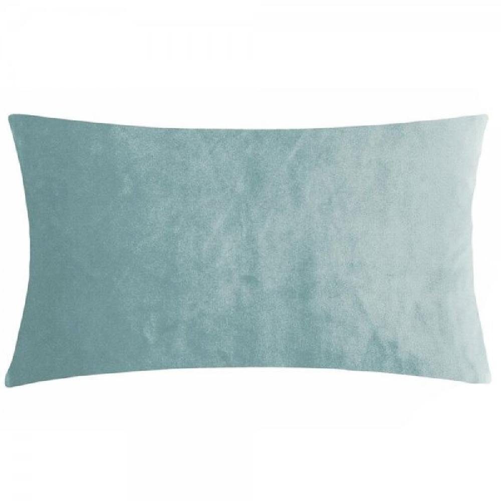 PAD Kissenhülle Kissenhülle Samt Smooth Aqua Blau (25x50cm) günstig online kaufen