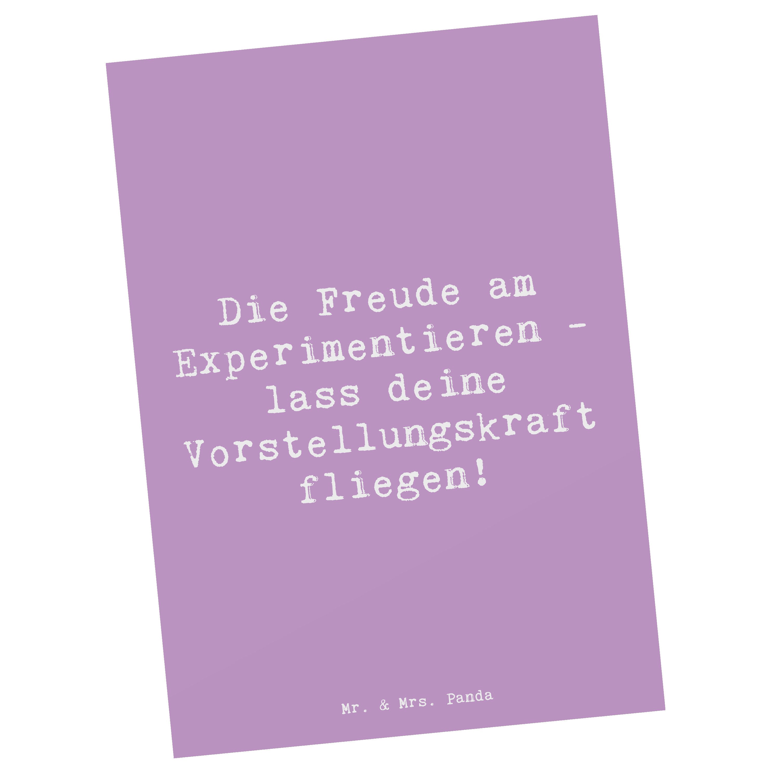 Postkarte Die Freude am Experimentieren - Lavendeltraum - Geschenk, Vorstellung