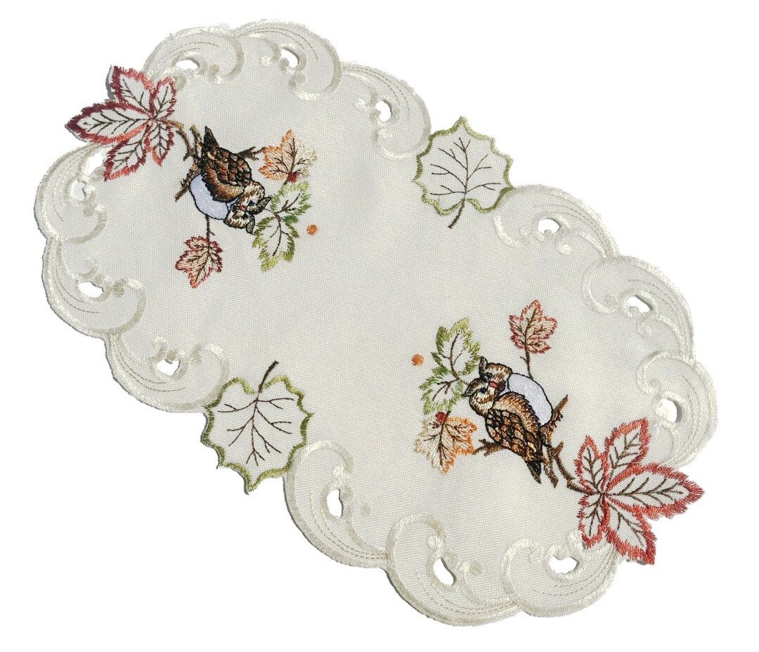 Westernlifestyle Tischdecke Eule beige Mitteldecke Deckchen günstig online kaufen