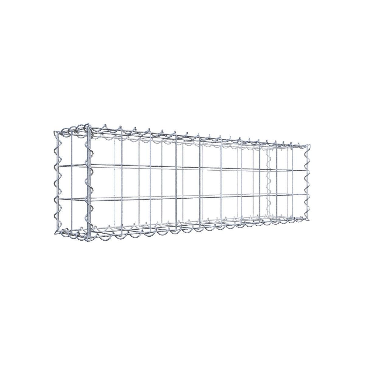 Gabionenzaun Gabione 100 cm x 30 cm x 20 cm (L x H x T), Maschenweite 10 cm x 10