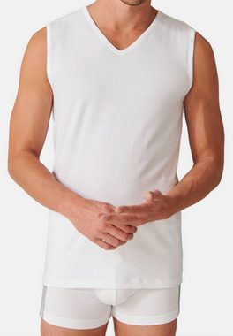 Schiesser Unterhemd 4er-Pack - 95/5 - Organic Cotton (Spar-Set, 4-St) Unterhemd / Tanktop - Baumwolle - Tiefer V-Aussschnitt, Perfekter Sitz