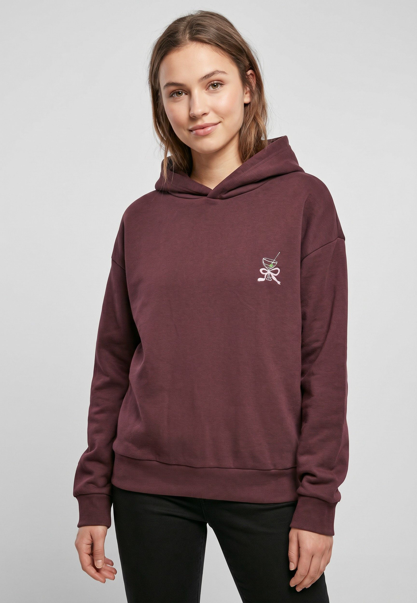SUBLEVEL Kapuzenpullover Damen Sweat Hoodie mit Backprint Applikation vorne, warme Sweatqualität