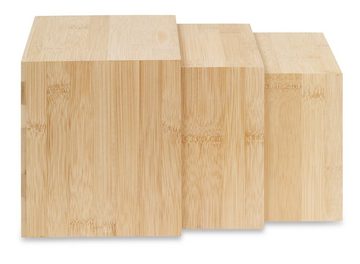 Cubix Aufbewahrungsbox cubix-CD-Boxen-Set bambus, 3 Aufbewahrungs-Boxen Holz für 40 CDs.