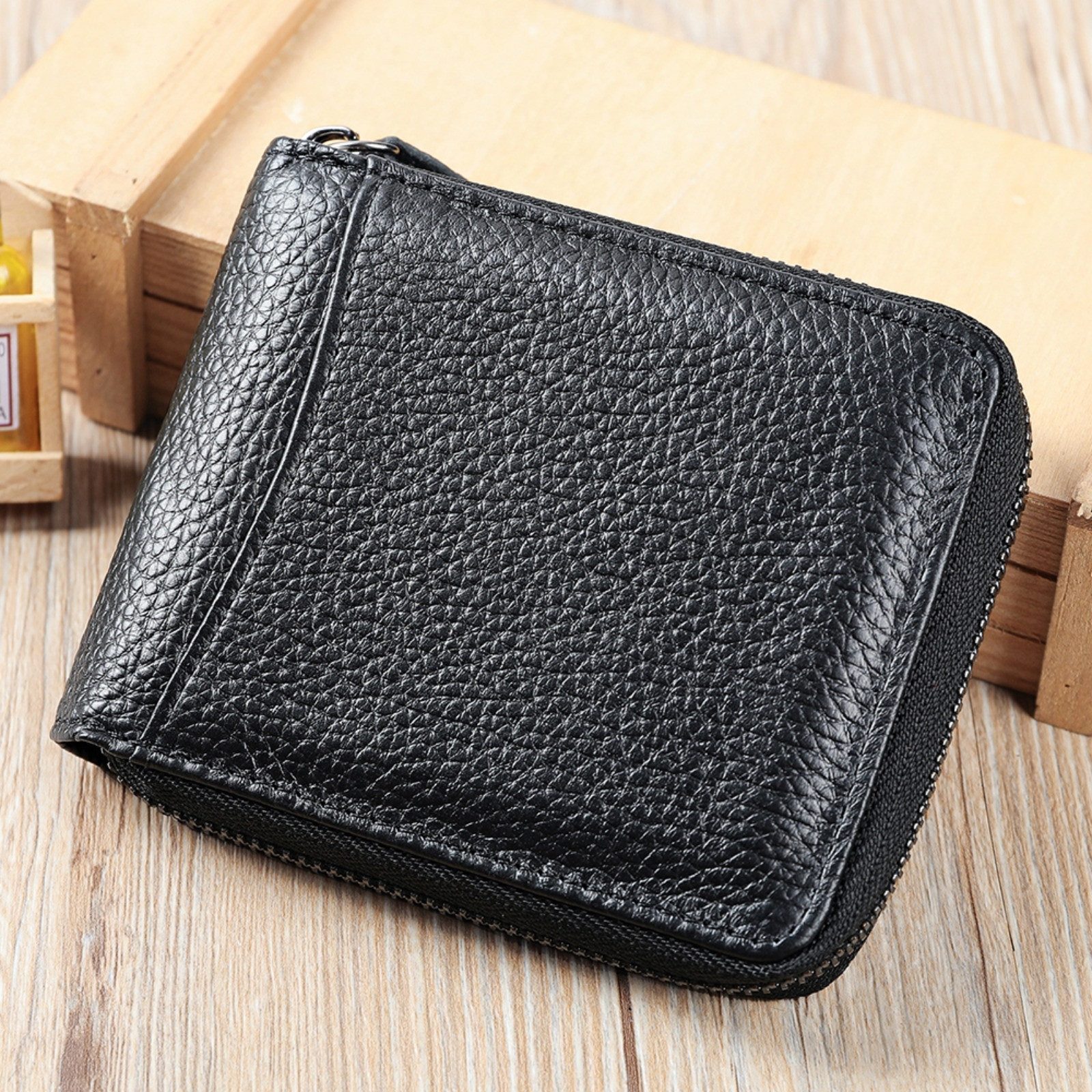 YUBRO-STUDIO Geldbörse Herren Leder RFID Geldbörse günstig online kaufen