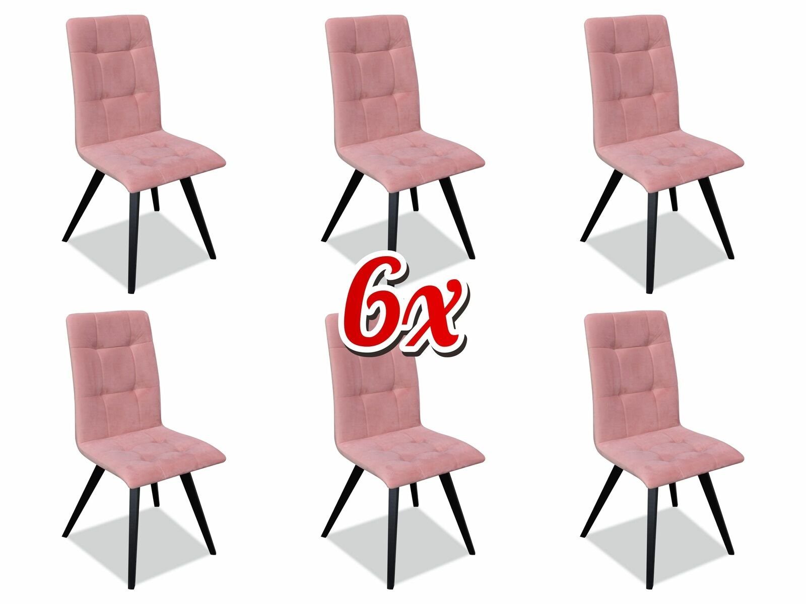 JVmoebel Stuhl, Gruppe Sessel Italienische Luxus Möbel Garnitur Esszimmer Stuhl Set 6x Stühle