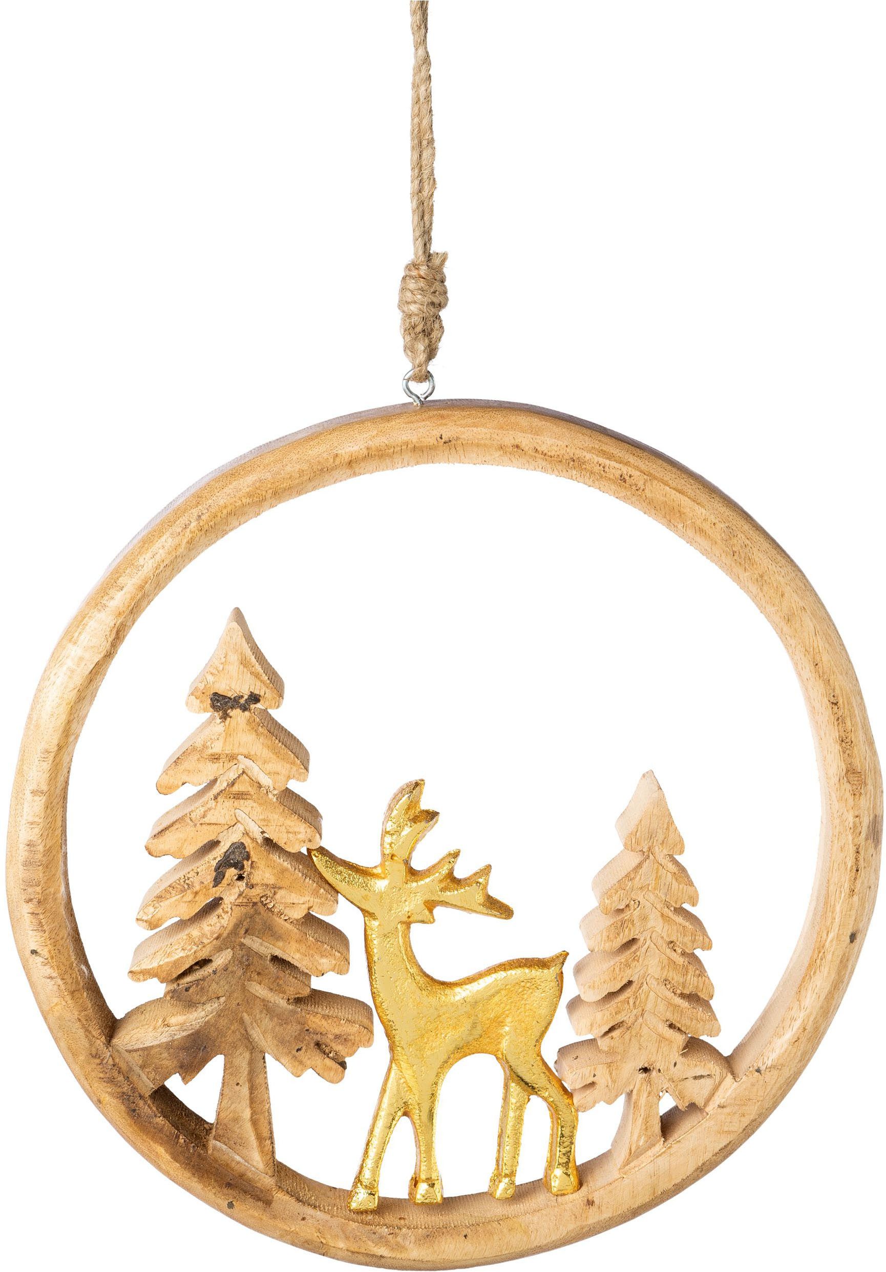Creativ home Dekohänger Ringhänger (1 St), mit Weihnachtsmotiv