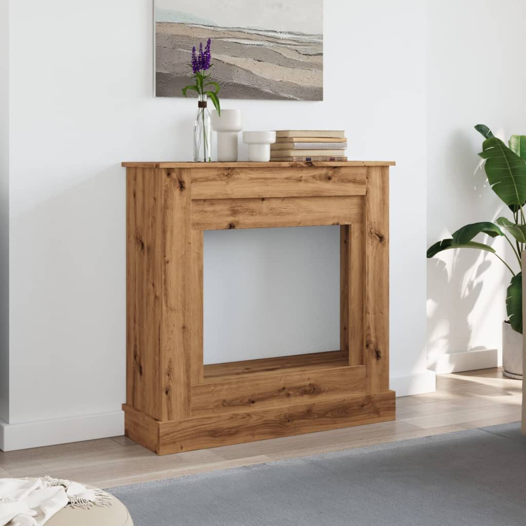 vidaXL Bodenschutzplatte NA Kaminumrandung Artisan-Eiche 90x30x90 cm Spanplatte