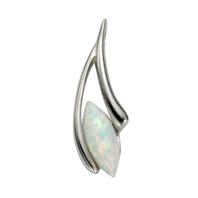 Vivance Kettenanhänger 925/- Sterling Silber rhodiniert Opal