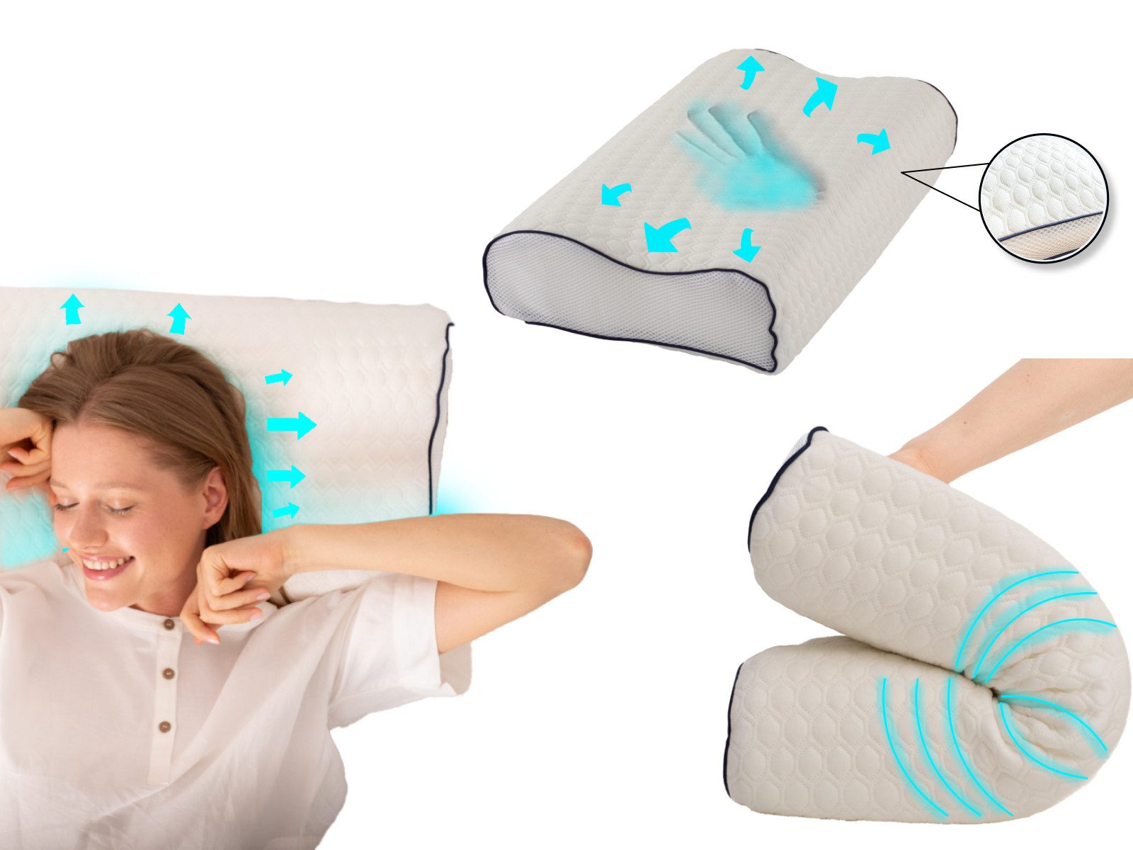 Home Sense Nackenstützkissen Home Sense Orthopädisches Kissen, Zervikalkiss günstig online kaufen