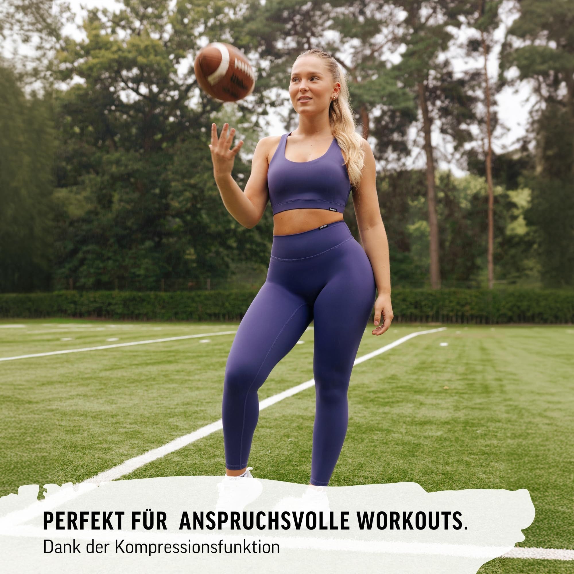 Smilodox Leggings Marie Kompression, High Waist Shaped Fit Sporthose mit hohem Bund Push Up Booty Yogahose Squatproof Blickdicht Fitness Workout Alltag