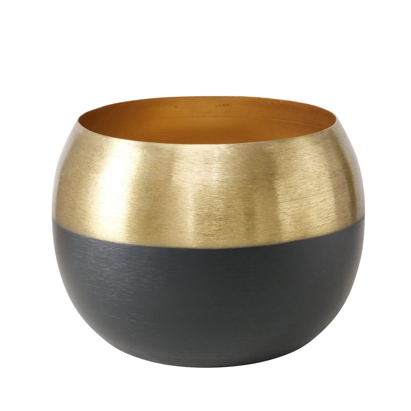 BOLTZE Windlicht Boltze Windlicht Anelo, 8,5 cm hoch, Gold/Schwarz, 2052031 (1 St)