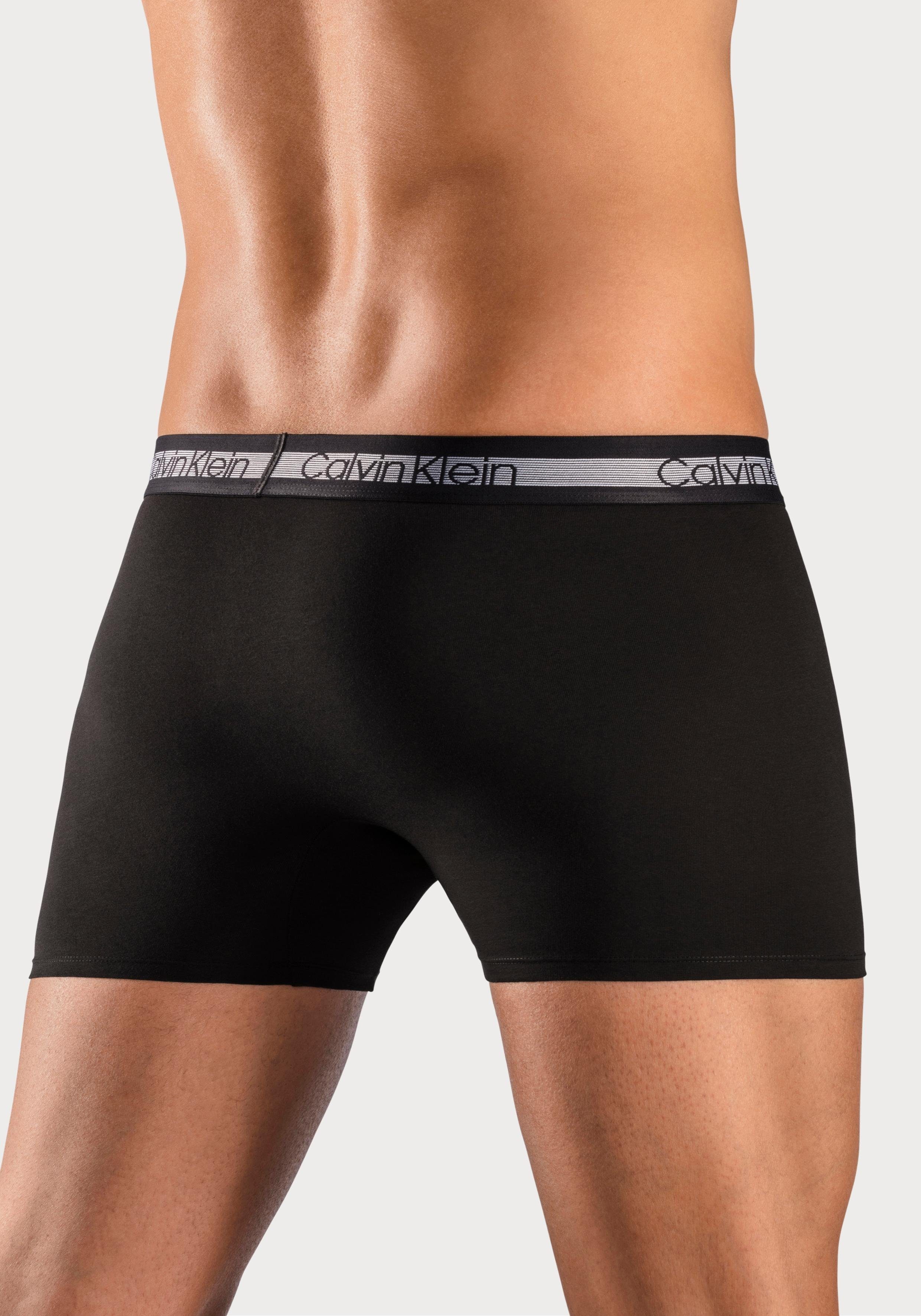 Calvin Klein Underwear Boxer gestreifter Cooling fein (3-St) Taillenbund BLACK