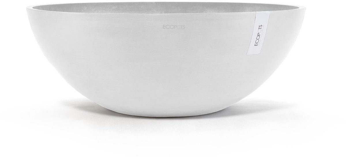 ECOPOTS Blumentopf Vienna 70 - Pure White - Ø70 x H25,3 cm (1 St), Ø: 70 cm
